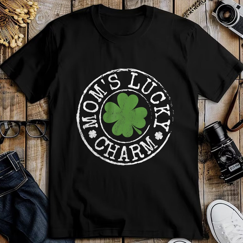Gift for Mom Shirt, Funny Mom Unisex T-Shirt/Hoodie/Sweatshirt HLT00 - Moms Lucky Charm Irish Clovers Kids Boy Girl St Patricks Day T-Shirt