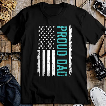 Gift for Dad Shirt, Funny Dad Unisex T-Shirt/Hoodie/Sweatshirt HLT00 – Proud dad US american flag gift for father_s day T-Shirt
