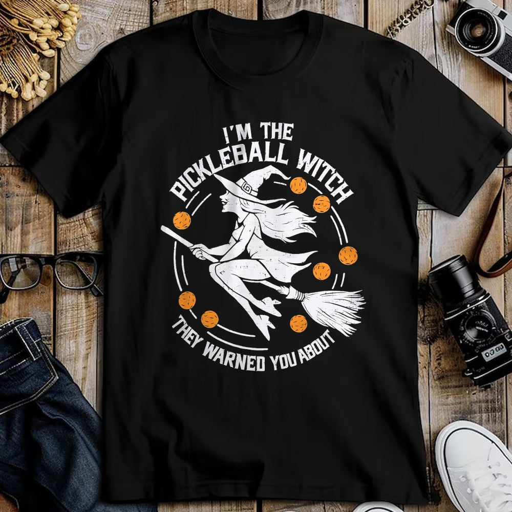 Funny Pickleball Shirt, Pickleball Lover Unisex T-Shirt/Hoodie/Sweatshirt HLT00 - Funny Halloween Costume I'm The Pickleball Witch Women T-Shirt