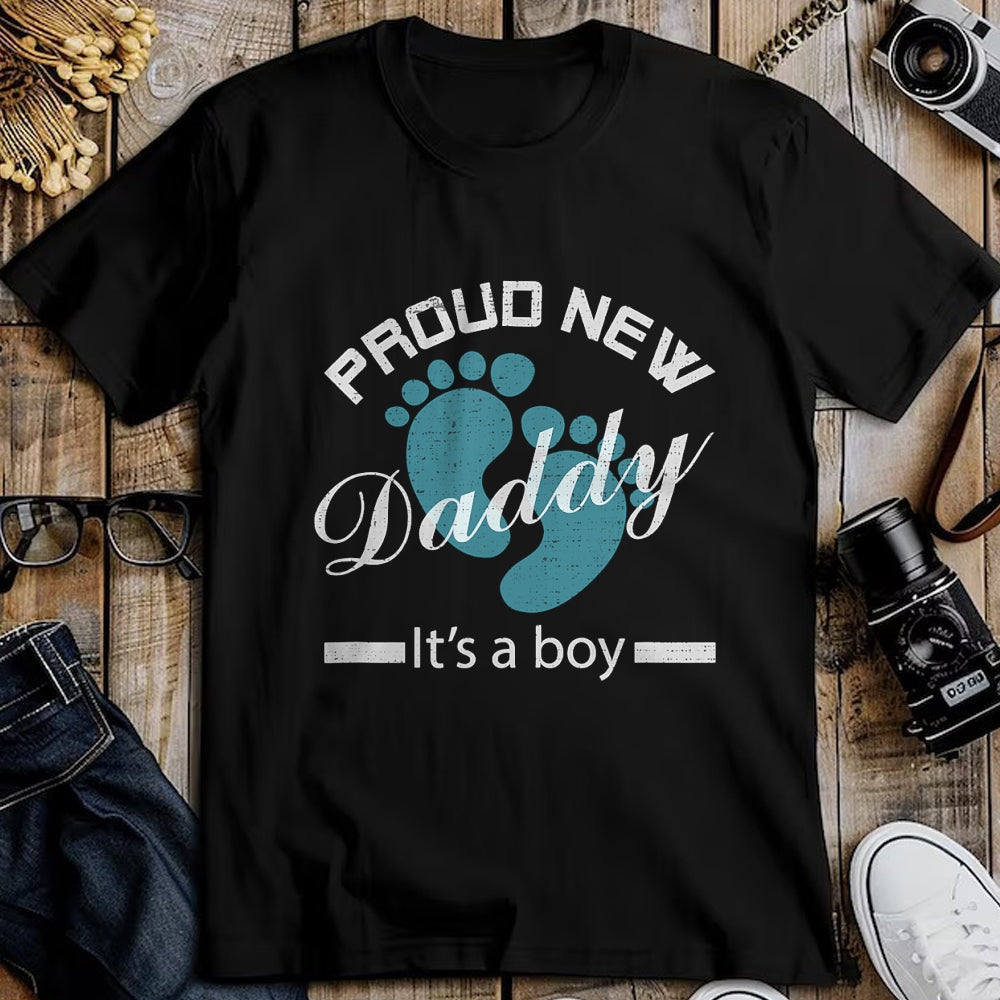 Gift for Dad Shirt, Funny Dad Unisex T-Shirt/Hoodie/Sweatshirt HLT00 – Vintage First Time Dad Proud New Daddy It_s A Boy T-Shirt