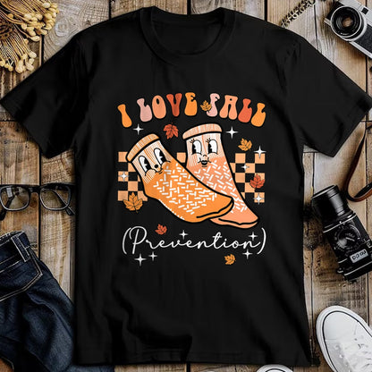 Funny Nurse Shirt, Nurse Unisex T-Shirt/Hoodie/Sweatshirt HLT00 - Groovy Retro I Love Fall Prevention Fall Physical Therapy T-Shirt