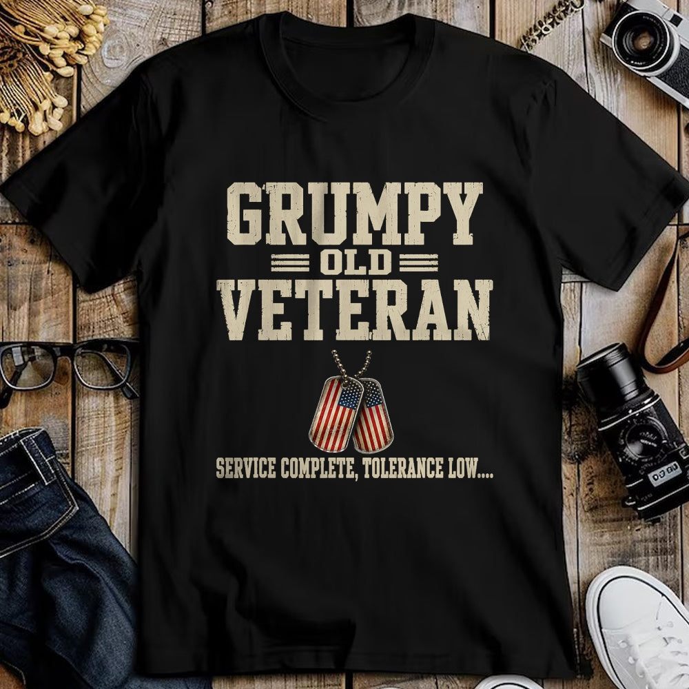 Proud Veteran Shirt, Funny Veteran UnisexT-Shirt/Hoodie/Sweatshirt HLT00 - Funny Grumpy Old Veteran for Military Vets Service Complete T-Shirt