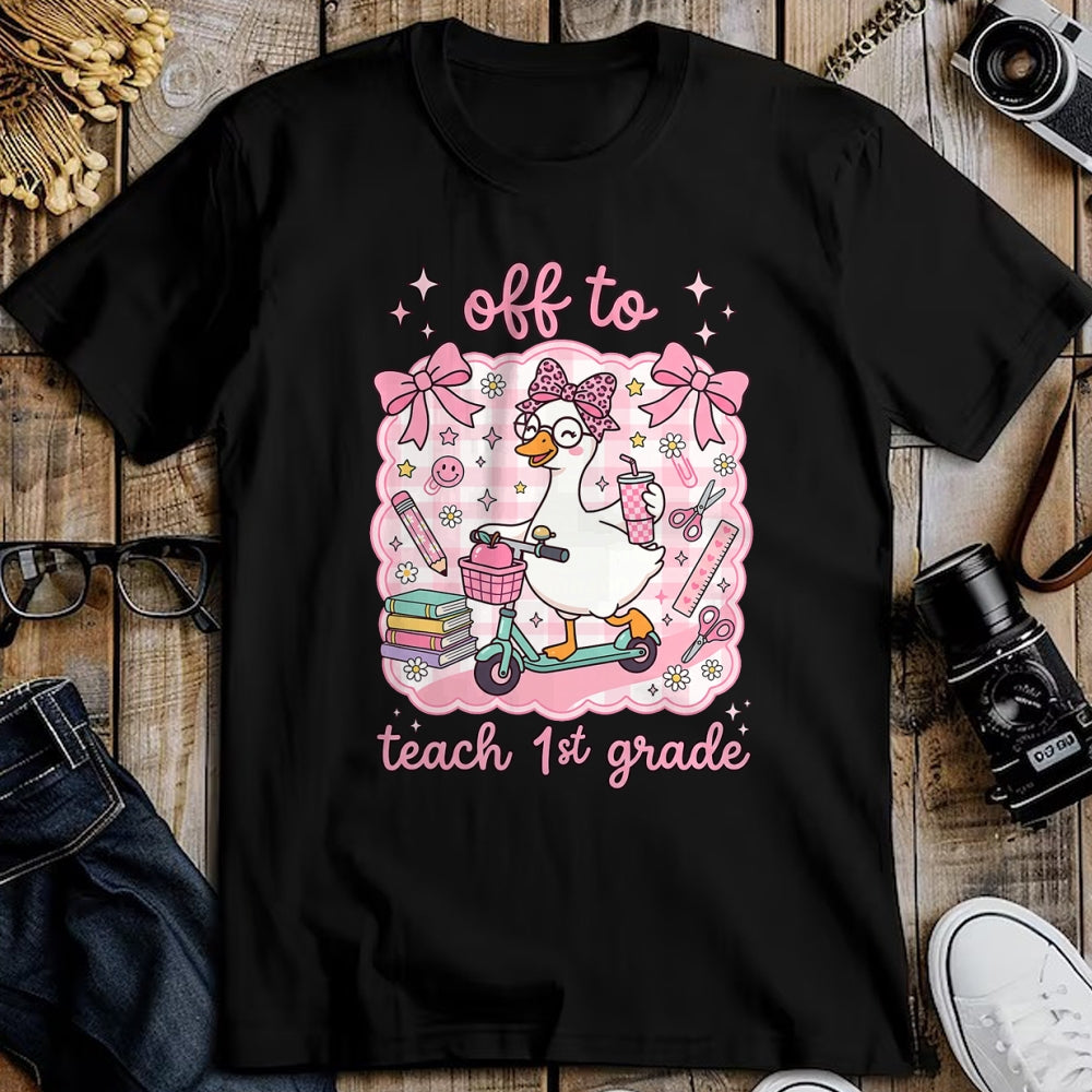 Best Student Shirt, Funny Back To School UnisexT-Shirt/Hoodie/Sweatshirt HLT00 - Off to Teach 1st Grade Back to School First Grade Teachers T-Shirt