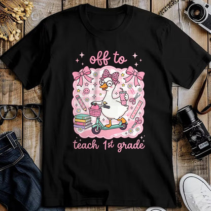 Best Student Shirt, Funny Back To School UnisexT-Shirt/Hoodie/Sweatshirt HLT00 - Off to Teach 1st Grade Back to School First Grade Teachers T-Shirt