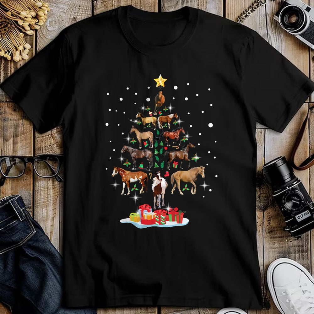 Best Horse Lover Shirt , Funny Horse UnisexT-Shirt/Hoodie/Sweatshirt HLT00 - Horse Tree Christmas Horses Xmas Gifts for Women Girls T-Shirt