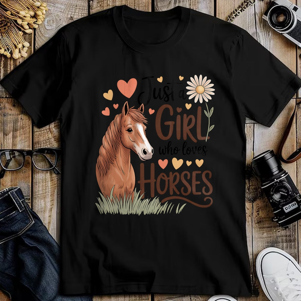 Best Horse Lover Shirt , Funny Horse UnisexT-Shirt/Hoodie/Sweatshirt HLT00 - Horse Riding for Girls Women - Just a Girl Who Loves Horses T-Shirt