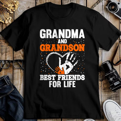 Best Grandpa Shirt, Proud Grandpa Unisex T-Shirt/Hoodie/Sweatshirt HLT00 - Grandma and Grandson Best Friends for Life T-Shirt