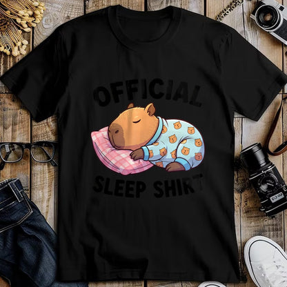 Cute Capybara Shirt, Funny Capybara Unisex T-Shirt/Hoodie/Sweatshirt HLT00 - Cute Kawaii Sleeping Capybara Official Sleepshirt Nightgown T-Shirt