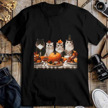 Best Thanksgiving Family Shirt , Funny Thanksgiving UnisexT-Shirt/Hoodie/Sweatshirt HLT00 - Thanksgiving Cats Dinner Feast Vintage Fall Men Women Kids T-Shirt