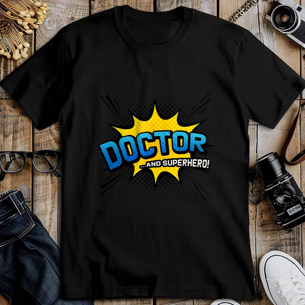 Best Doctor Shirt, Funny Doctor UnisexT-Shirt/Hoodie/Sweatshirt HLT00 - Doctor & Superhero - Comic Book Style T-Shirt