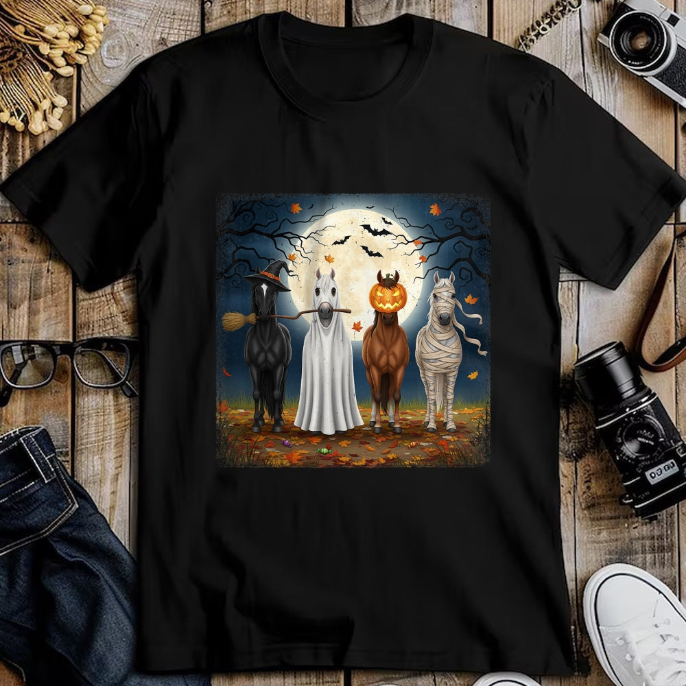 Best Horse Lover Shirt , Funny Horse UnisexT-Shirt/Hoodie/Sweatshirt HLT00 - Creepy Cute Halloween Horse Design for Equestrian Woman Girl T-Shirt