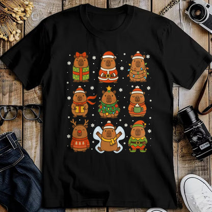Cute Capybara Shirt, Funny Capybara Unisex T-Shirt/Hoodie/Sweatshirt HLT00 - Cute Christmas Capybara Funny Family Xmas Men Women Kids T-Shirt