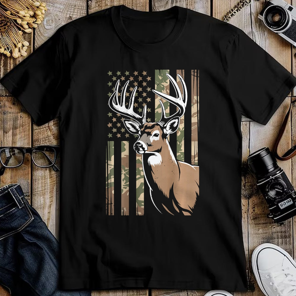 Funny Hunting Shirt, Gift For Hunting Lover Unisex T-Shirt/Hoodie/Sweatshirt HLT00 - Men Boy Camo Deer Hunting American Flag Whitetail Buck Youth T-Shirt