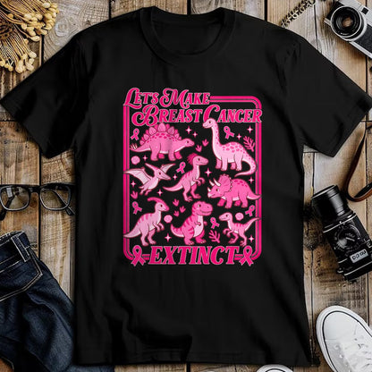Best Dinosaur Lover Shirt, Funny Dinosaur UnisexT-Shirt/Hoodie/Sweatshirt HLT00 - Lets Make Breast Cancer Extinct Pink Dinosaur Awareness T-Shirt