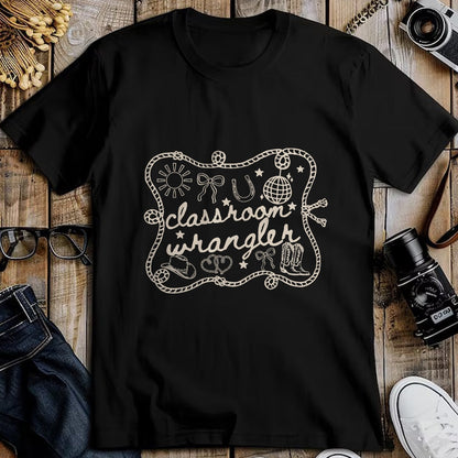 Best Student Shirt, Funny Back To School UnisexT-Shirt/Hoodie/Sweatshirt HLT00 - Classroom Wrangler Teacher Western Cowboy Back to School T-Shirt