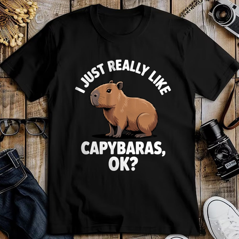 Cute Capybara Shirt, Funny Capybara Unisex T-Shirt/Hoodie/Sweatshirt HLT00 - Funny Capybara Art for Men Women Kids Capy Rodent Capybara T-Shirt