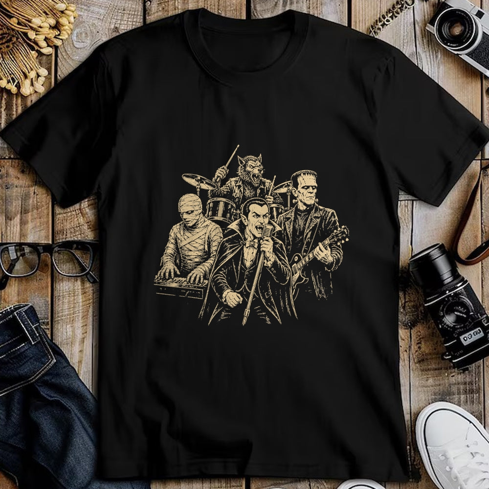 Guitar Lover Shirt, Funny Guitar UnisexT-Shirt/Hoodie/Sweatshirt HLT00 - Dracula Guitar Vampire Mummy Werewolf T-Shirt