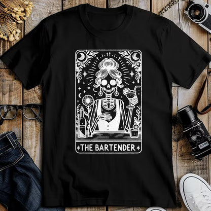Best Thanksgiving Family Shirt , Funny Thanksgiving UnisexT-Shirt/Hoodie/Sweatshirt HLT00 - Bartender Tarot Card Skeleton Cocktail Witchy Vibes Alcohol T-Shirt