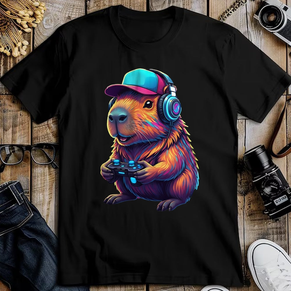 Cute Capybara Shirt, Funny Capybara Unisex T-Shirt/Hoodie/Sweatshirt HLT00 - Funny Capybara Gamer Gaming Video Games Capybara T-Shirt