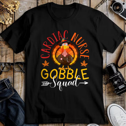 Funny Nurse Shirt, Nurse Unisex T-Shirt/Hoodie/Sweatshirt HLT00 - Cardiac Nurse Gobble Squad Nurse Thanksgiving Turkey Day T-Shirt