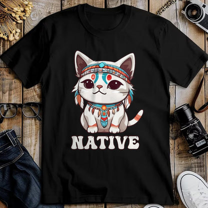 Native American T-Shirts, Vintage Native American Unisex T-Shirt/Hoodie/Sweatshirt HLT00 - Cute American Native Indian Kawaii Cat Woman Girl