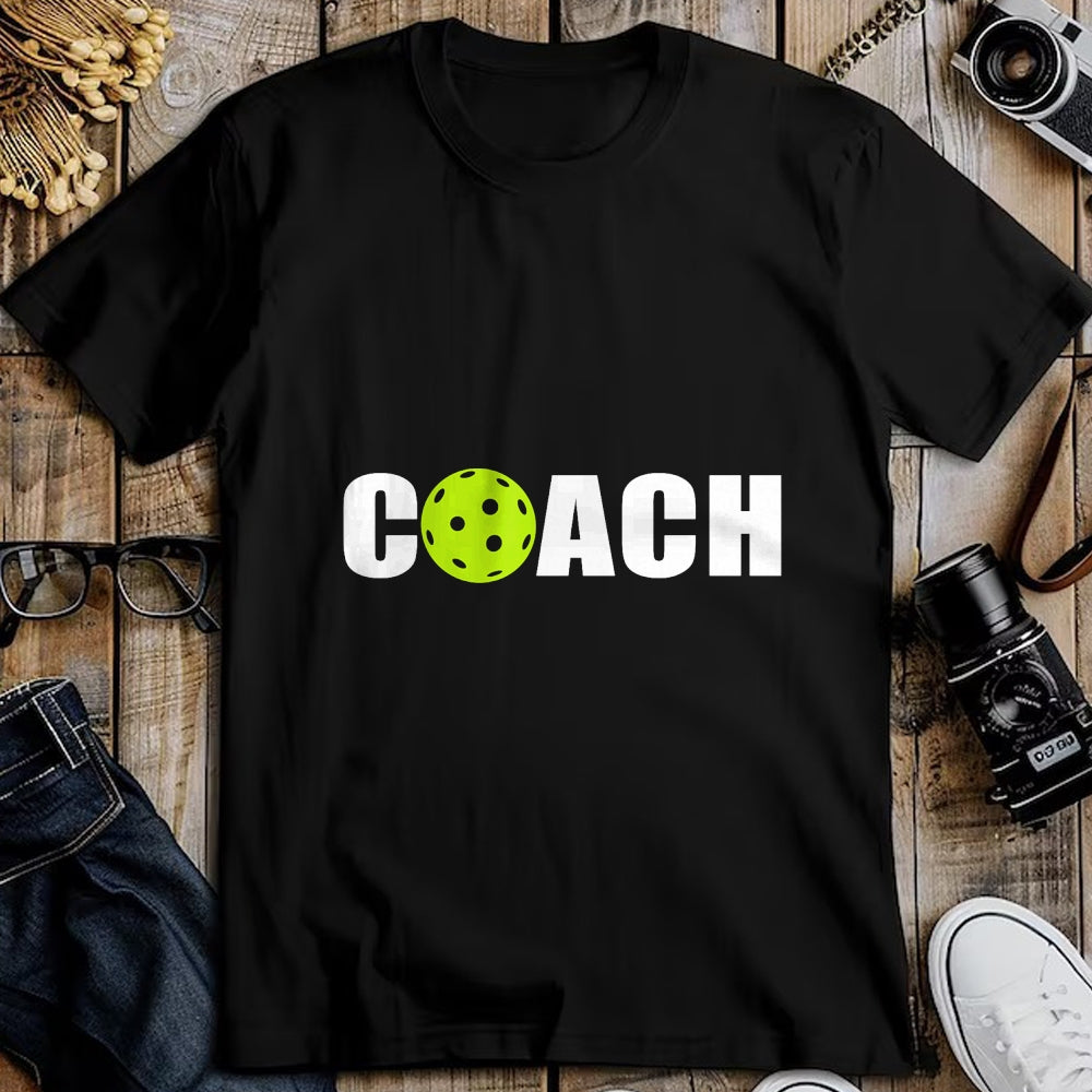 Funny Pickleball Shirt, Pickleball Lover Unisex T-Shirt/Hoodie/Sweatshirt HLT00 - Miftees Pickleball Tees Women_s Black Pickleball Coach T-Shirt