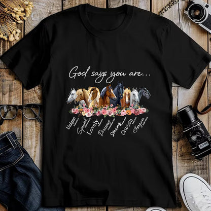 Best Horse Lover Shirt , Funny Horse UnisexT-Shirt/Hoodie/Sweatshirt HLT00 - Horses God Says You are Religious Inspirational Horse Lover T-Shirt