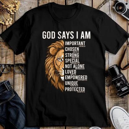 Christian Tee, Christian Faith Unisex T-Shirt/Hoodie/Sweatshirt HLT00 - Jesus God Say I Am Christian-Shirt Men Fathers Blessed Dad T-Shirt