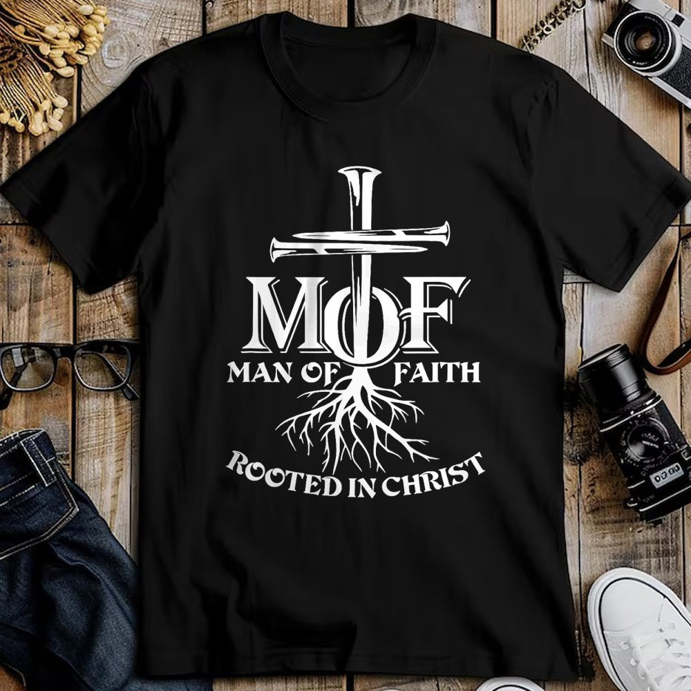 Christian Tee, Christian Faith Unisex T-Shirt/Hoodie/Sweatshirt HLT00 - Man Of Faith Shirt Rooted In Christ T-Shirt (1)