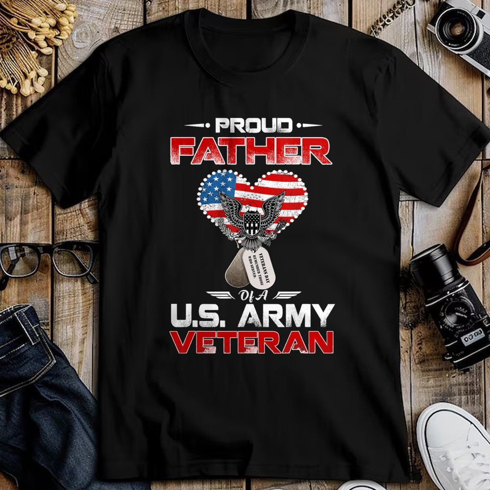 Gift for Dad Shirt, Funny Dad Unisex T-Shirt/Hoodie/Sweatshirt HLT00 – Proud Father Of A U.S. Army Veteran T shirt Gift