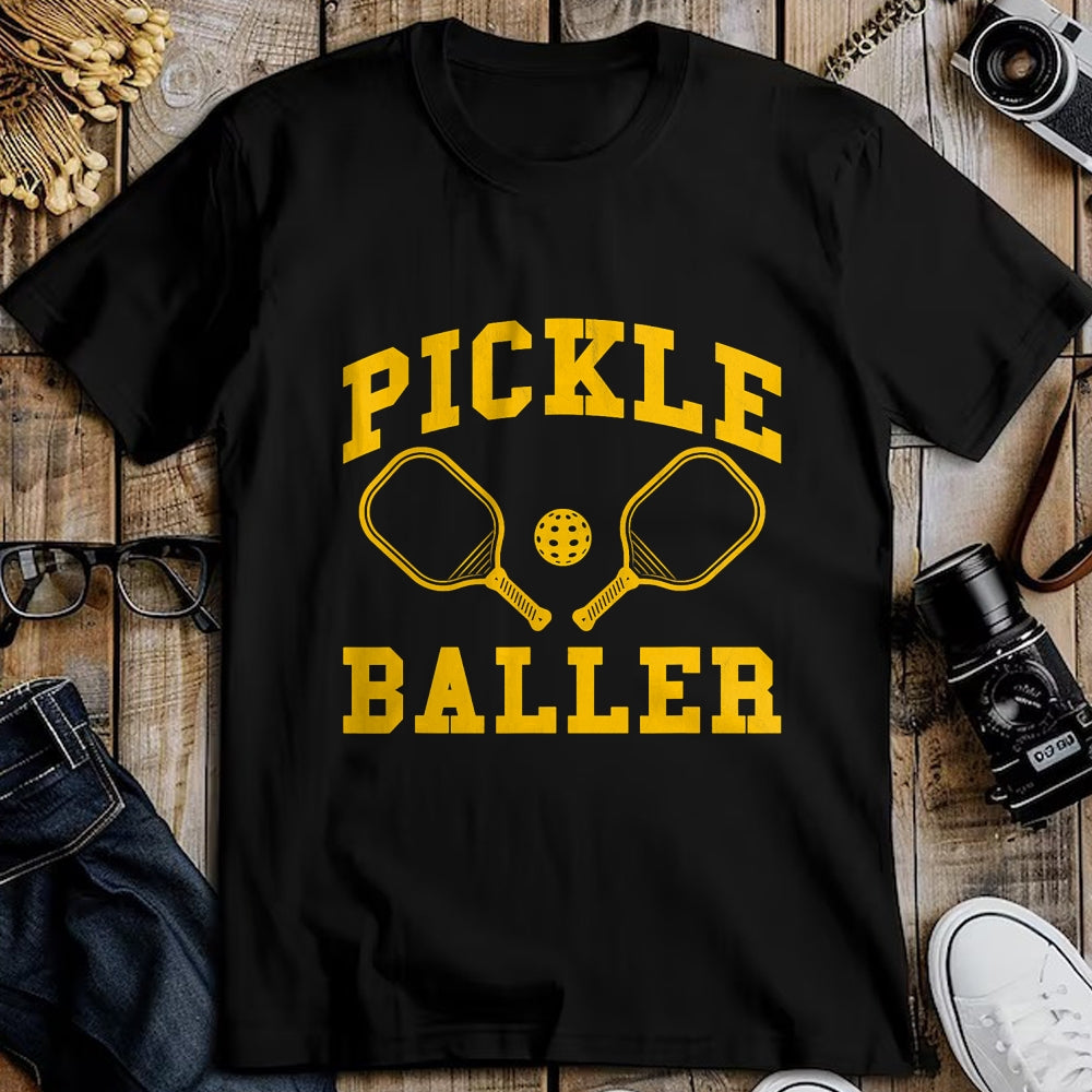 Funny Pickleball Shirt, Pickleball Lover Unisex T-Shirt/Hoodie/Sweatshirt HLT00 - Funny Pickle baller Quote Paddleball Pickleball Player retro T-Shirt