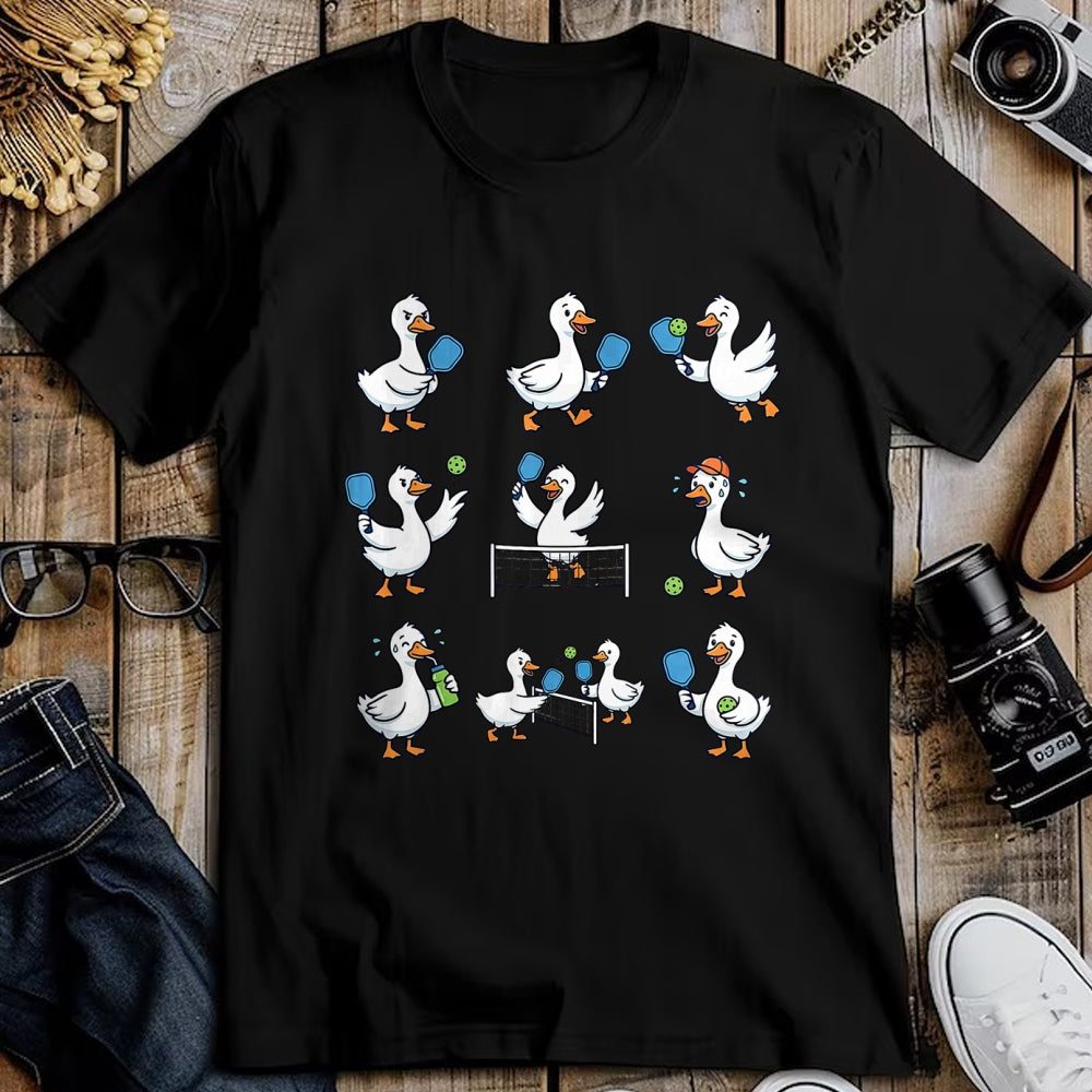 Funny Pickleball Shirt, Pickleball Lover Unisex T-Shirt/Hoodie/Sweatshirt HLT00 - Goose Playing Pickleball Player Paddle Ball Pickleball Lover T-Shirt