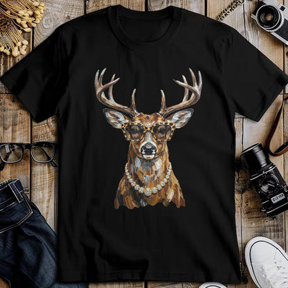 Best Thanksgiving Family Shirt , Funny Thanksgiving UnisexT-Shirt/Hoodie/Sweatshirt HLT00 - Glam Whitetail Deer Wearing Sunglasses Necklace Hunting T-Shirt