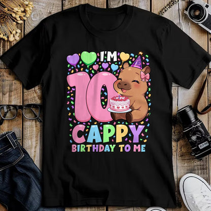 Cute Capybara Shirt, Funny Capybara UnisexT-Shirt/Hoodie/Sweatshirt HLT00 - Capybara Birthday Shirt Kawaii Girl Capybara 10th Birthday T-Shirt