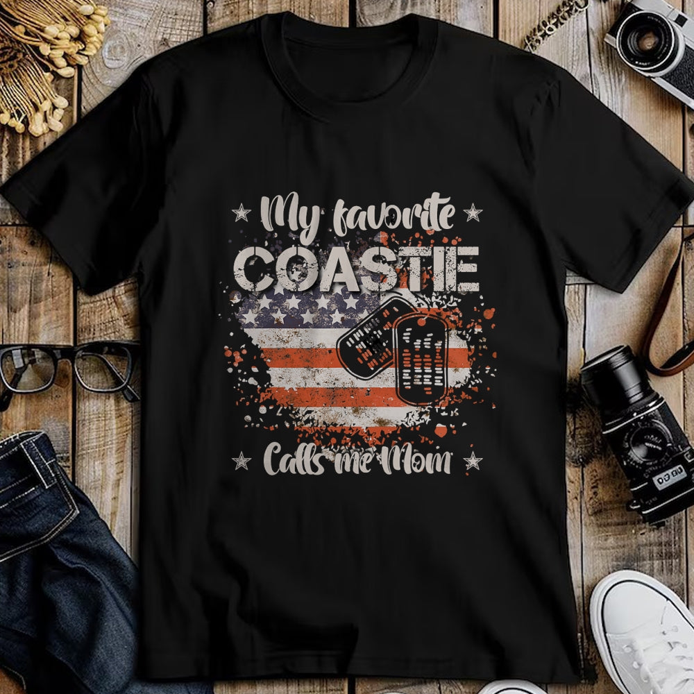 Gift for Mom Shirt, Funny Mom Unisex T-Shirt/Hoodie/Sweatshirt HLT00 - My Favorite Coastie Calls Me Mom Proud Coast Guard Mom T-Shirt
