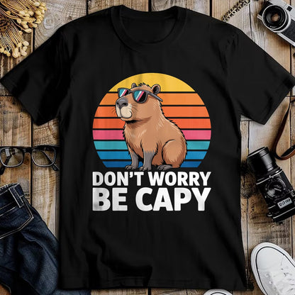 Cute Capybara Shirt, Funny Capybara Unisex T-Shirt/Hoodie/Sweatshirt HLT00 - Funny Don_t Worry Be Capy Capybara Men Boys Kids Youth Women T-Shirt