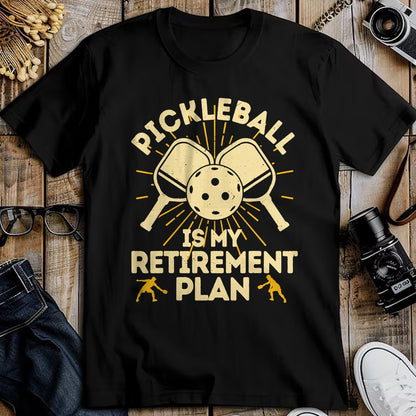 Funny Pickleball Shirt, Pickleball Lover Unisex T-Shirt/Hoodie/Sweatshirt HLT00 - Funny Pickleball My Retirement Plan Vintage Player T-Shirt