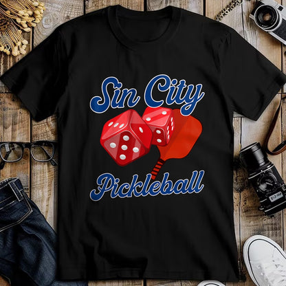 Funny Pickleball Shirt, Pickleball Lover Unisex T-Shirt/Hoodie/Sweatshirt HLT00 - Sin City. Las Vegas Pickleball. Funny Pickleball T-Shirt