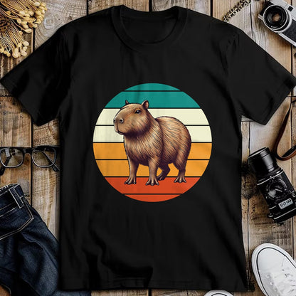 Cute Capybara Shirt, Funny Capybara Unisex T-Shirt/Hoodie/Sweatshirt HLT00 - Retro Capybara Art Long Sleeve T-Shirt