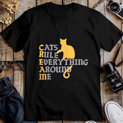 Cat Love Shirt, Funny Cat Lover Gift UnisexT-Shirt/Hoodie/Sweatshirt HLT00 - Cats Rule Everything Around Me Cat Daddy Vintage T-Shirt