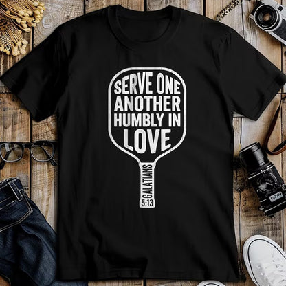 Funny Pickleball Shirt, Pickleball Lover Unisex T-Shirt/Hoodie/Sweatshirt HLT00 - Christian Pickleball Paddle with Galatians 513 T-Shirt