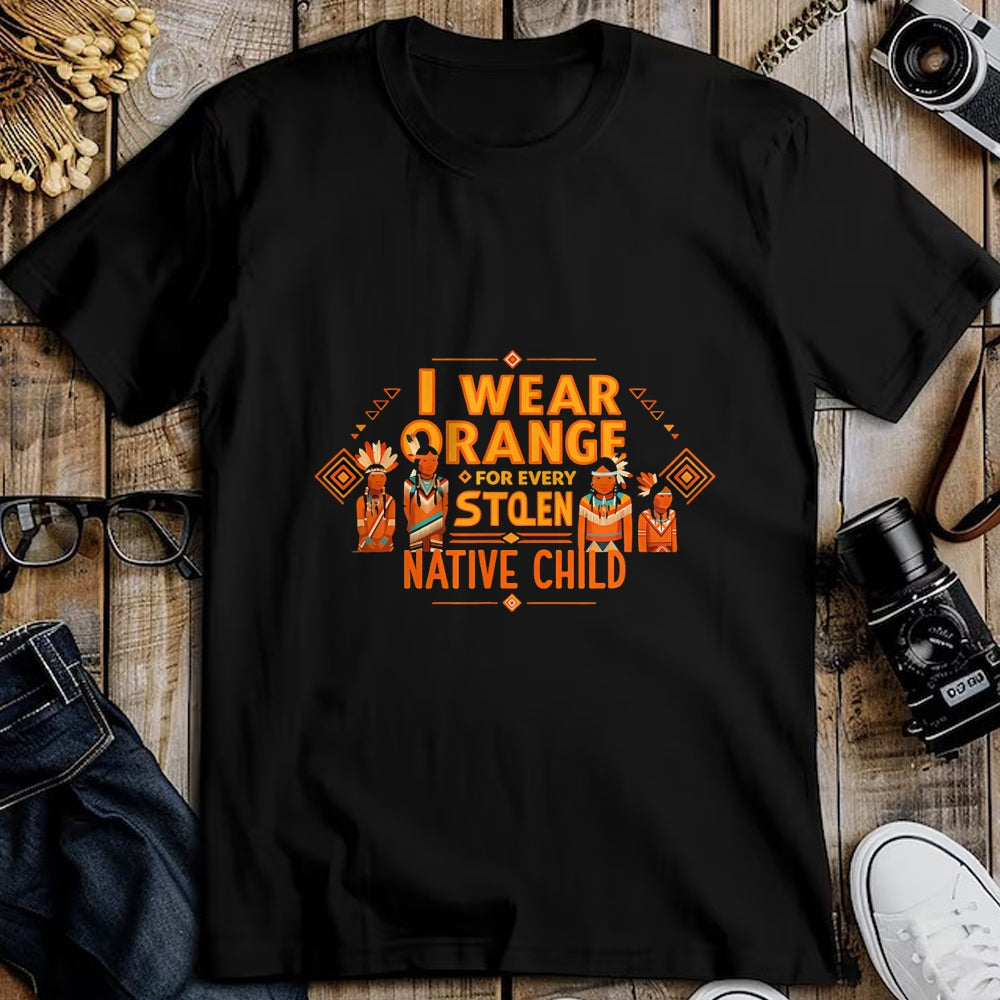 Native American T-Shirts, Vintage Native American Unisex T-Shirt/Hoodie/Sweatshirt HLT00 - I Wear Orange For Every American Native Child Indian