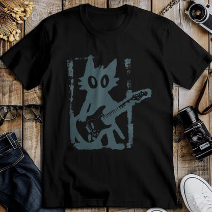 Guitar Lover Shirt, Funny Guitar UnisexT-Shirt/Hoodie/Sweatshirt HLT00 - Cat Playing Guitar Rock Star Rock and Roll Men Women Kids T-Shirt