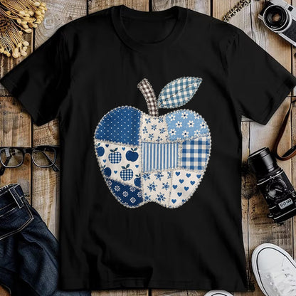 Best Student Shirt, Funny Back To School UnisexT-Shirt/Hoodie/Sweatshirt HLT00 - Blue Patchwork Preppy Apples Back to School Teacher Student T-Shirt