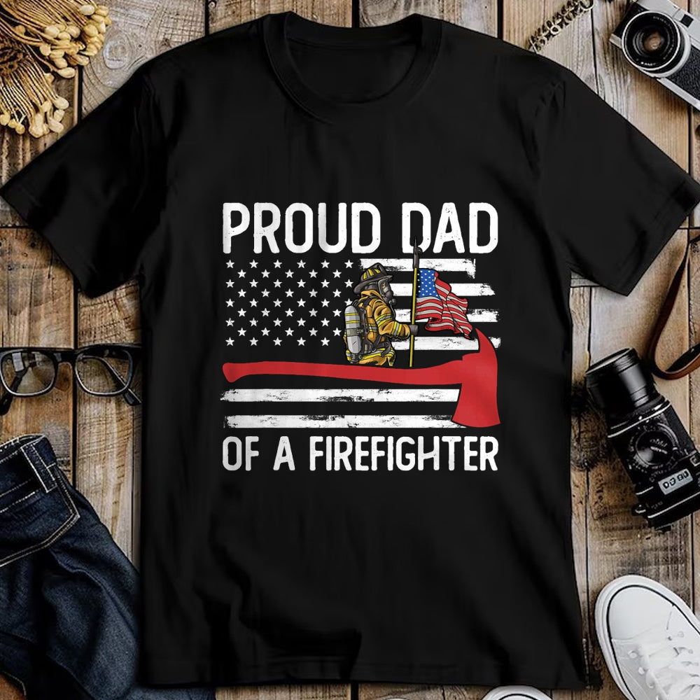 Gift for Dad Shirt, Funny Dad Unisex T-Shirt/Hoodie/Sweatshirt HLT00 – Fireman Father Son Daughter Proud Dad Of A Firefighter T-Shirt