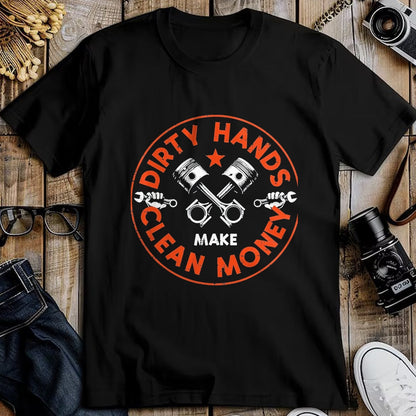 Best Mechanic Life Shirt, Funny Mechanic UnisexT-Shirt/Hoodie/Sweatshirt HLT00 - Mechanic Dirty Hands Clean Car Money Automotive Men Women T-Shirt, Men, Black, 4X-Large