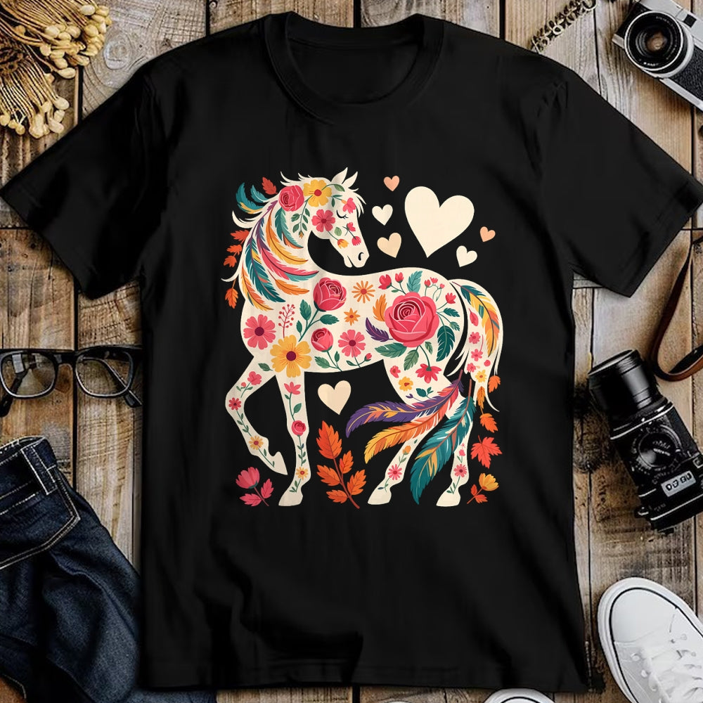 Best Horse Lover Shirt , Funny Horse UnisexT-Shirt/Hoodie/Sweatshirt HLT00 - Floral Horse Equestrian Western Cowgirl T-Shirt