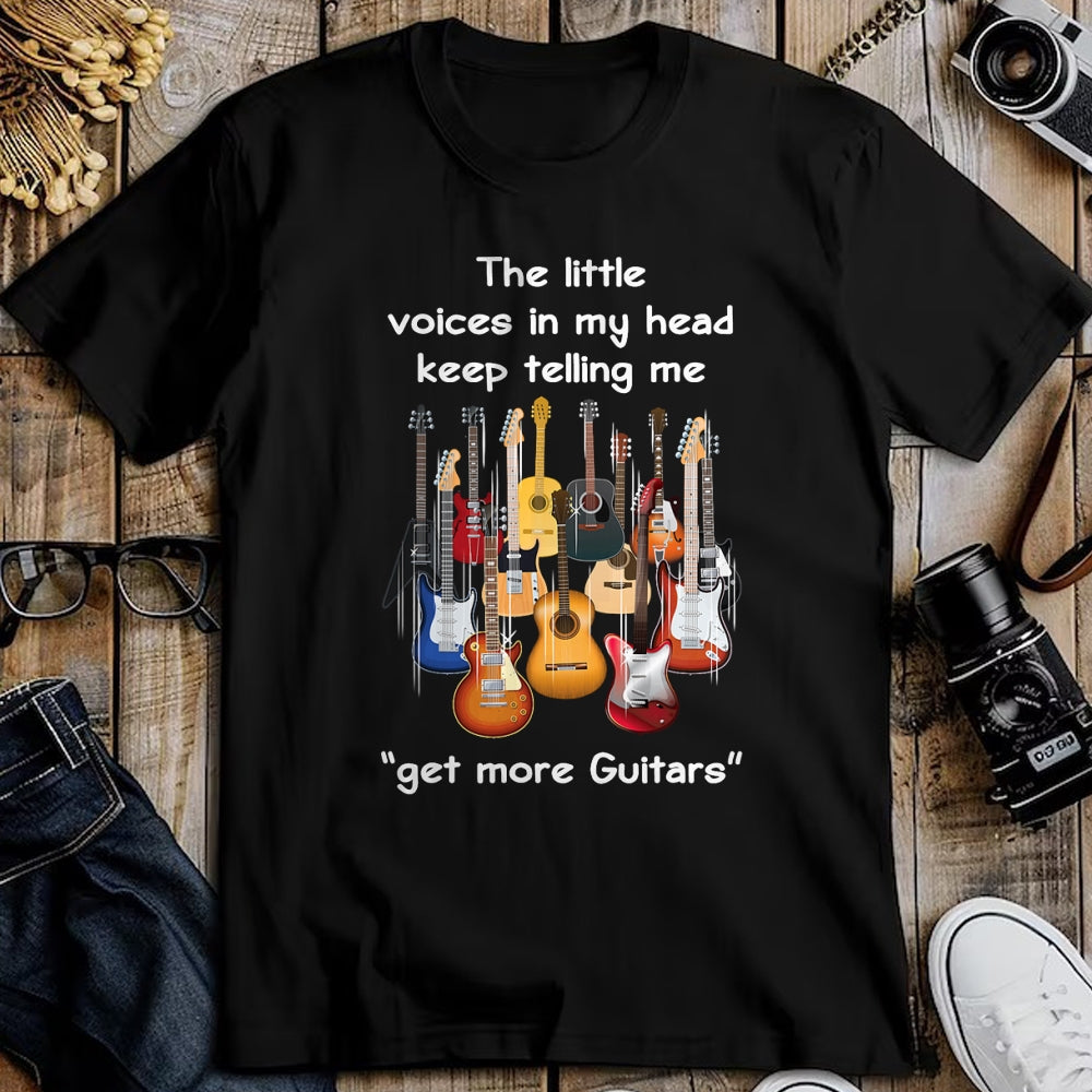 Guitar Lover Shirt, Funny Guitar UnisexT-Shirt/Hoodie/Sweatshirt HLT00 - The Voices in My Head Keep Telling Me to Get More Guitars T-Shirt