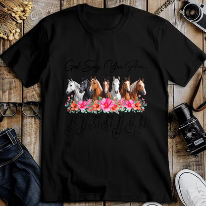 Best Horse Lover Shirt , Funny Horse UnisexT-Shirt/Hoodie/Sweatshirt HLT00 - Inspirational God Says You are Christian Religious Horses T-Shirt