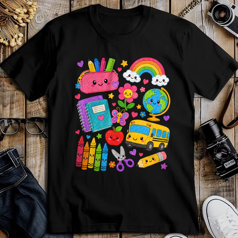 Best Student Shirt, Funny Back To School UnisexT-Shirt/Hoodie/Sweatshirt HLT00 - Cute Crayon Apple Pencil Teacher Kid Back to School Supplies T-Shirt